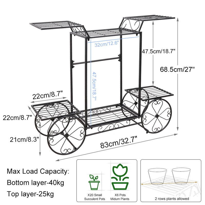 6 Tier Plant Stand Large Metal Plant Stand Indoor 6 Tier Garden - Image 6