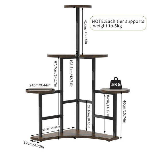 5 Tier Plant Stand Flower Display Rack Organizer - Image 2
