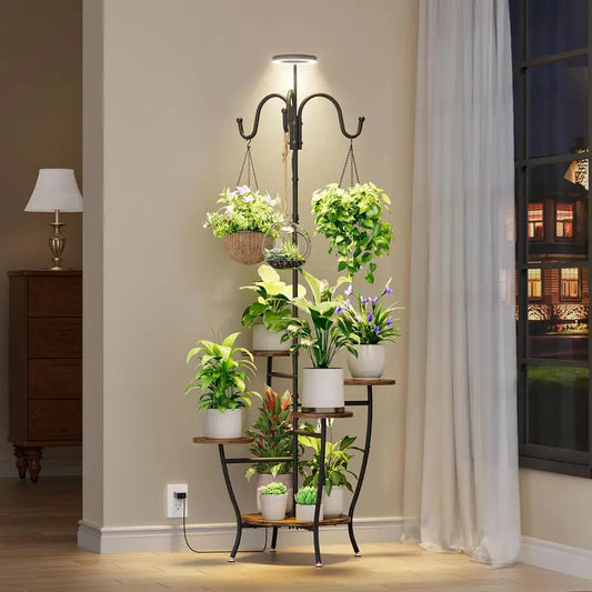 5 Tier Plant Stand 72 Tall Plant Stand with Grow Light - Image 2