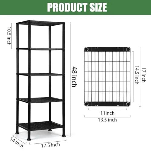 5 Tier Plant Stand Plastic Plant Stand With Ventilated Mesh - Image 3