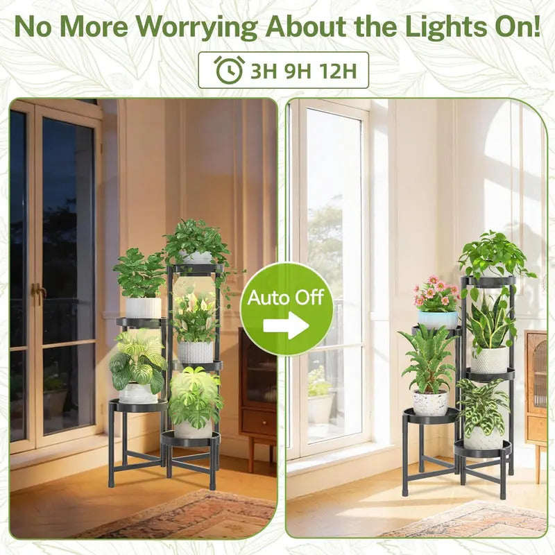 5 Tier Corner Metal Plant Stand with Grow Light Additional View