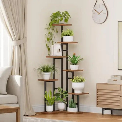 7 Tier Plant Stand With 6 Modular Wire Cubes Indoor Plant - Image 5