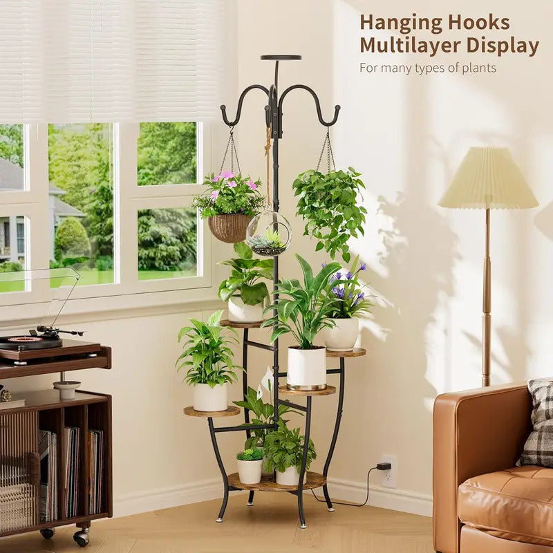 5 Tier Plant Stand 72 Tall Plant Stand with Grow Light - Image 5