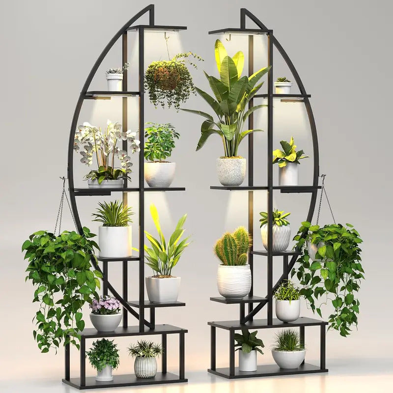 7 Tier Plant Stand With 6 Built in Grow Lights Shelving Rack - Image 1