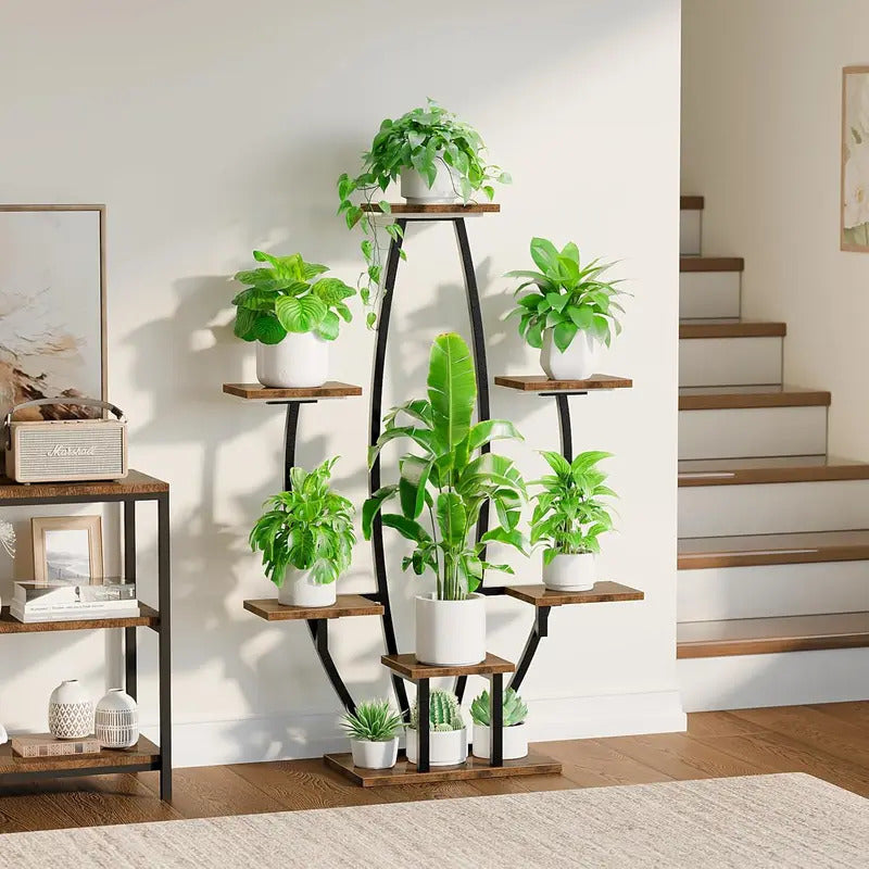 7 Tier Plant Stand with Grow Lights Close Up