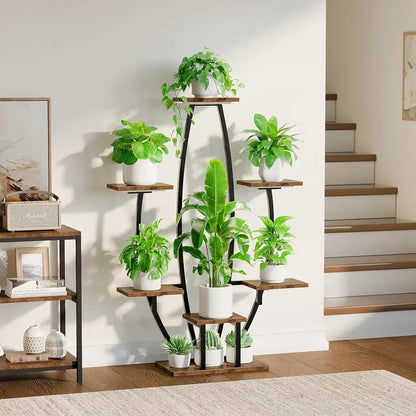 7 Tier Plant Stand with Grow Lights Close Up