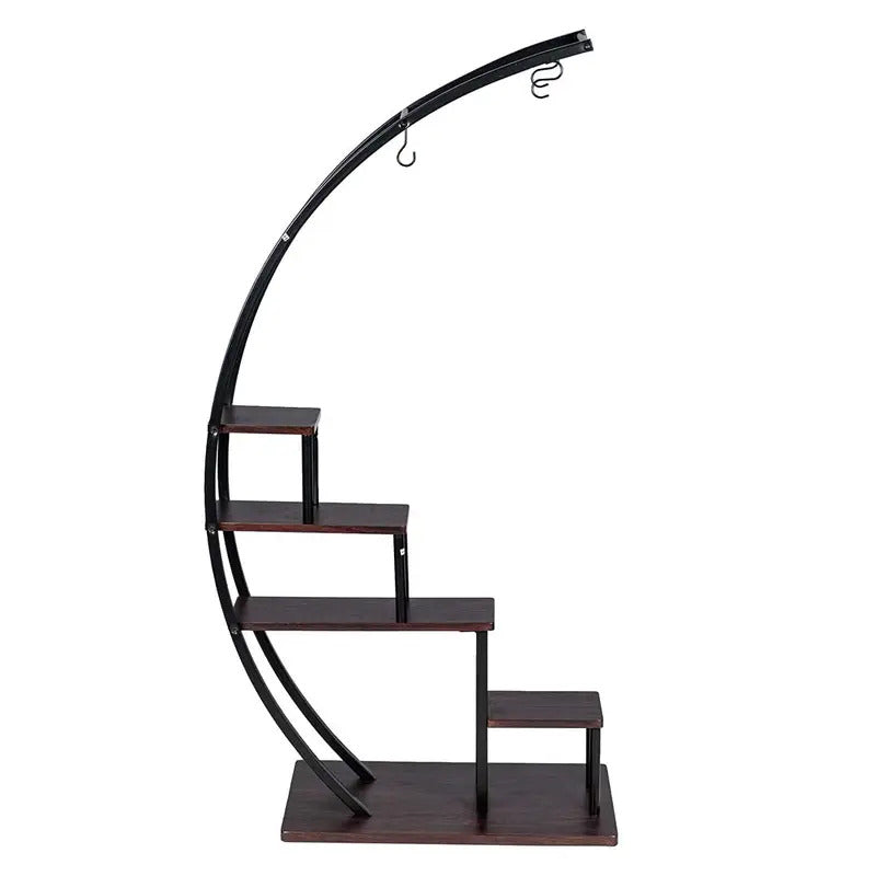 5 Tier Plant Stand5 Tier Half Moon Metal Plant Stand Rack - Image 4