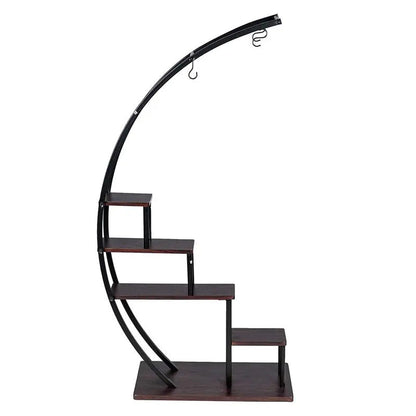 5 Tier Plant Stand5 Tier Half Moon Metal Plant Stand Rack - Image 4