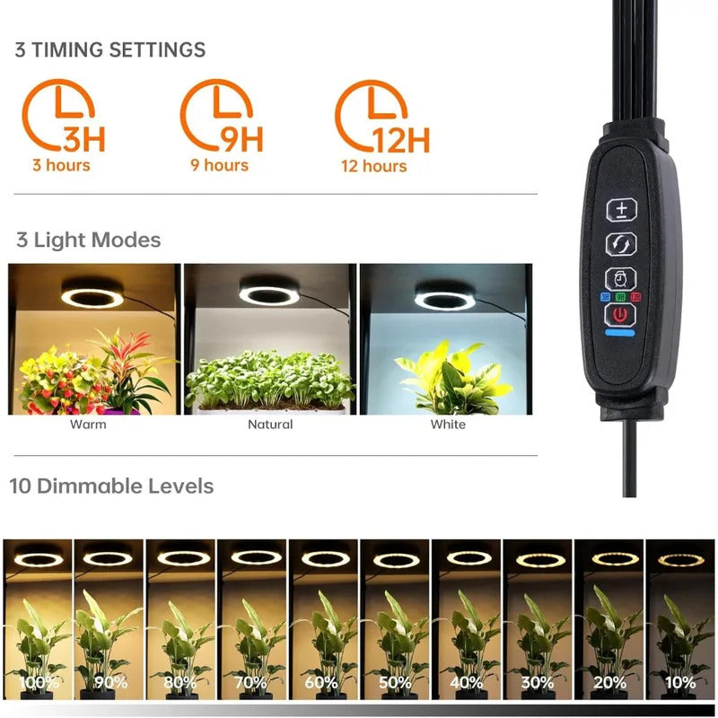 6 Tier Indoor Plant Stand with Full Spectrum Grow Light Additional View