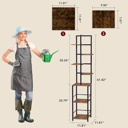 7 Tier Plant Stand With Adjustable Grow Lights Metal Shelf - Image 6
