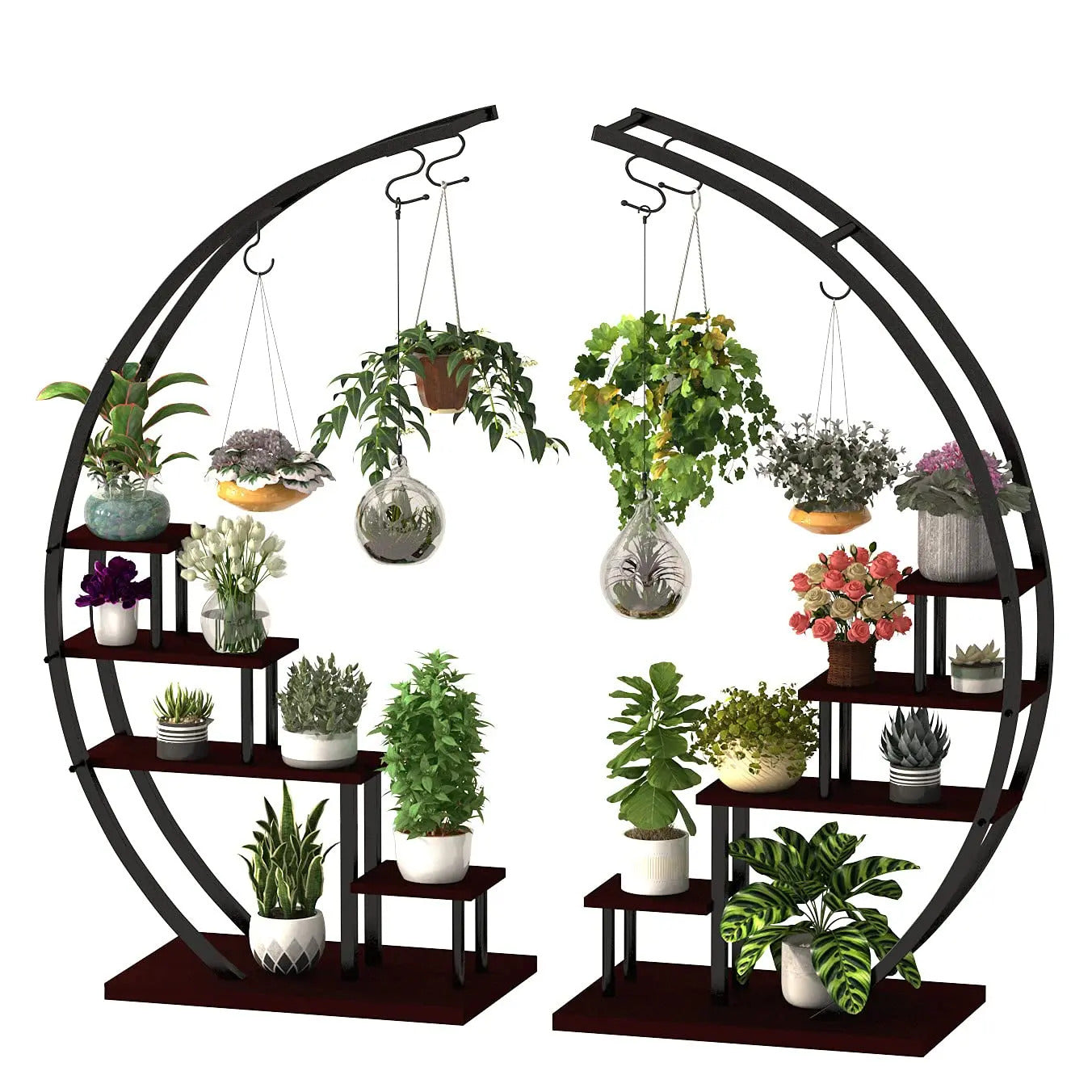 5 Tier Plant Stand5 Tier Half Moon Metal Plant Stand Rack - Image 7