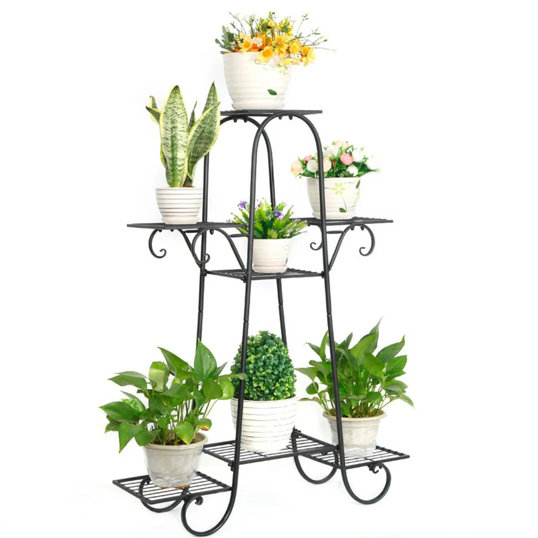 5 Tier Plant Stand Pot Iron Rack for Patio Garden - Image 7