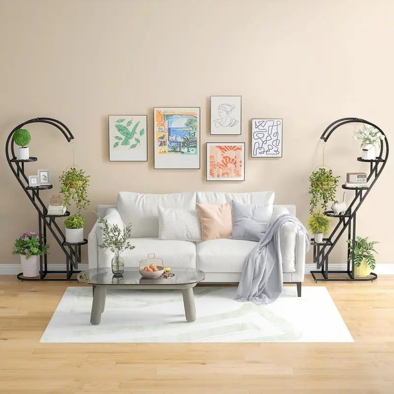 5 Tier Plant Stand 2 Pack Heart Shaped Plant Stand Indoor - Image 5
