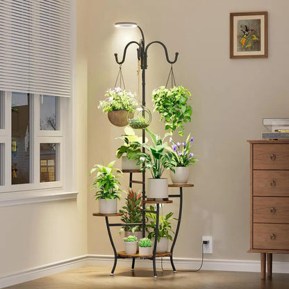 5 Tier Plant Stand 72 Tall Plant Stand with Grow Light - Image 1