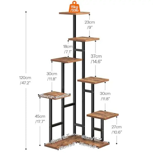 7 Tier Plant Stand With 6 Modular Wire Cubes Indoor Plant - Image 4