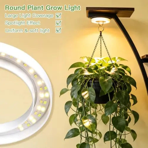 7 Tier Plant Stand With LED Grow Lights Corner Shelf - Image 4