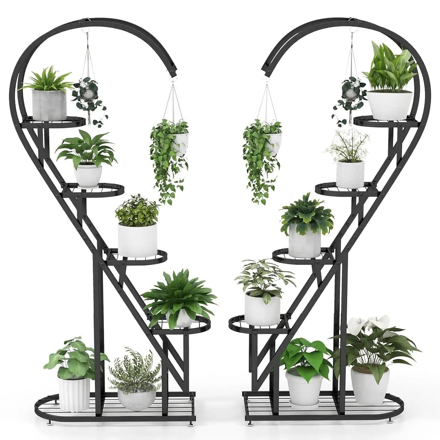 5 Tier Plant Stand Creative Heart shaped Ladder Plant Shelf with - Image 8