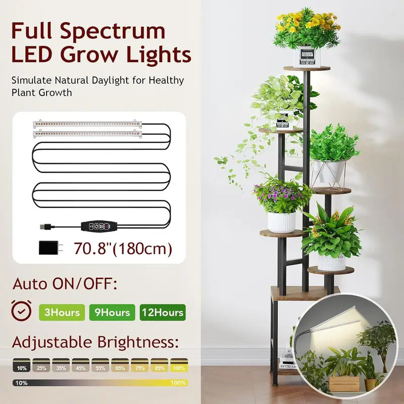 6 Tier Plant Stand Space Saving Indoor Garden Shelf - Image 4