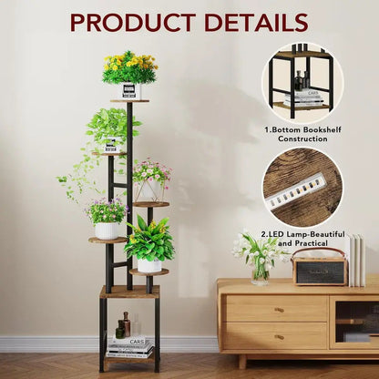 6 Tier Plant Stand Space Saving Indoor Garden Shelf - Image 3