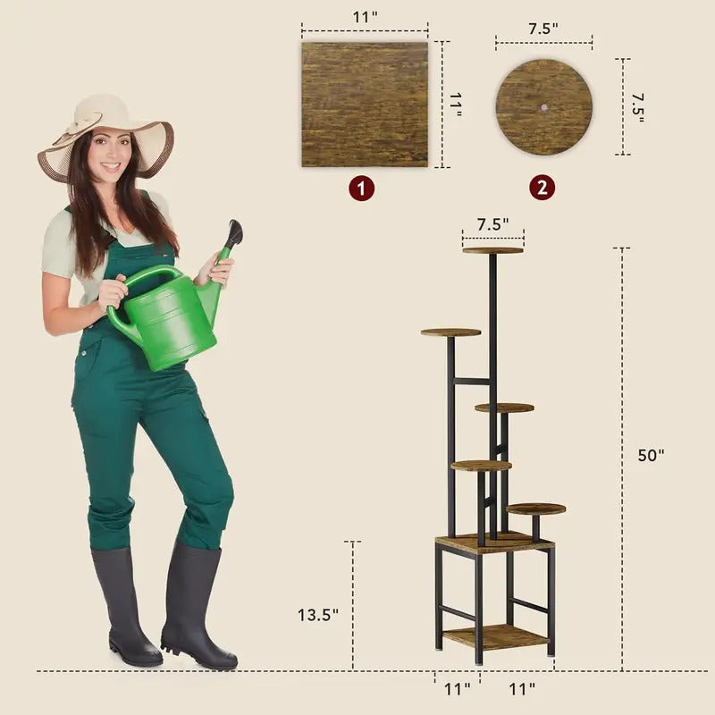 6 Tier Plant Stand Space Saving Indoor Garden Shelf - Image 2