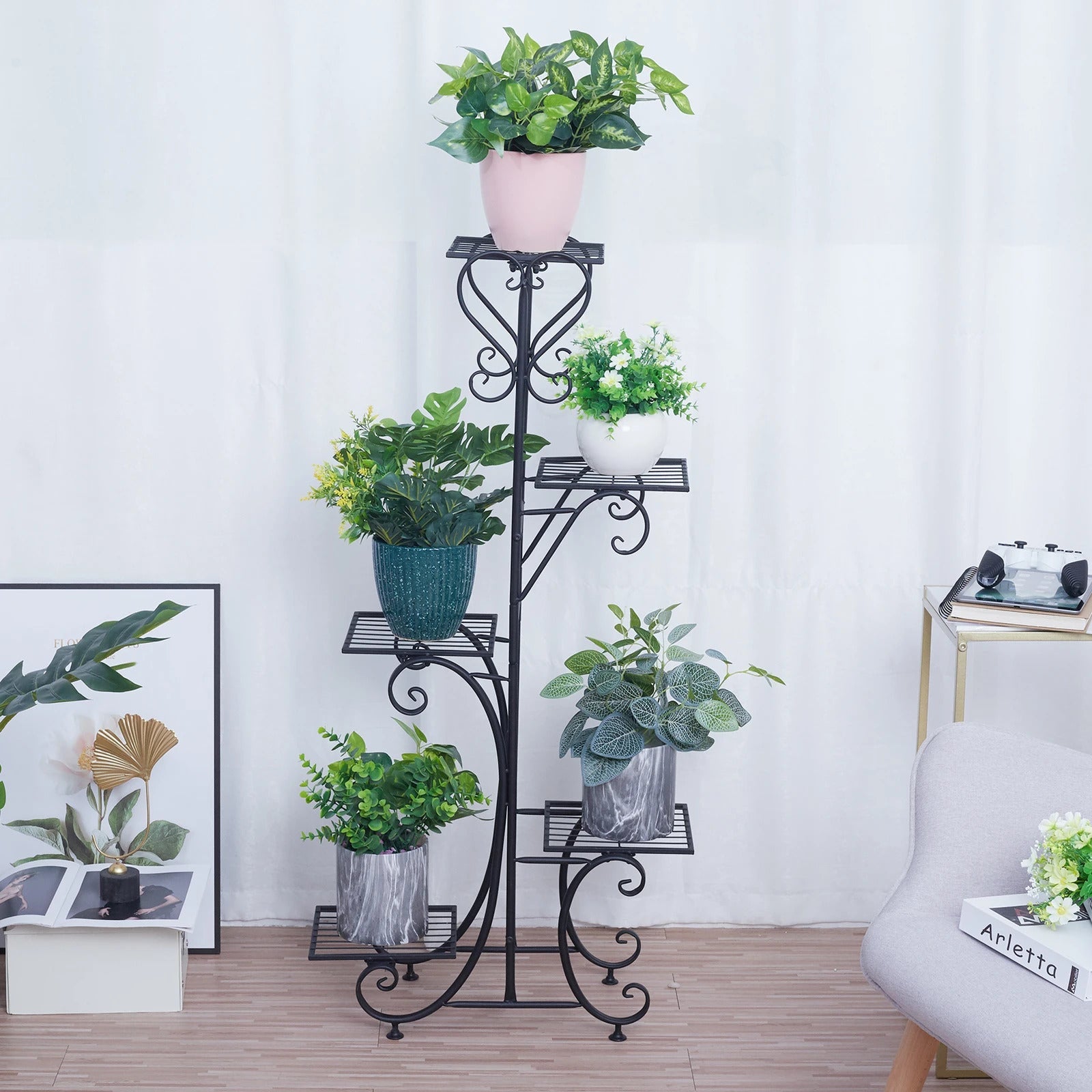 5 Tier Plant Stand 5 Tier Outdoor Garden  Flower Pots Holder - Image 7