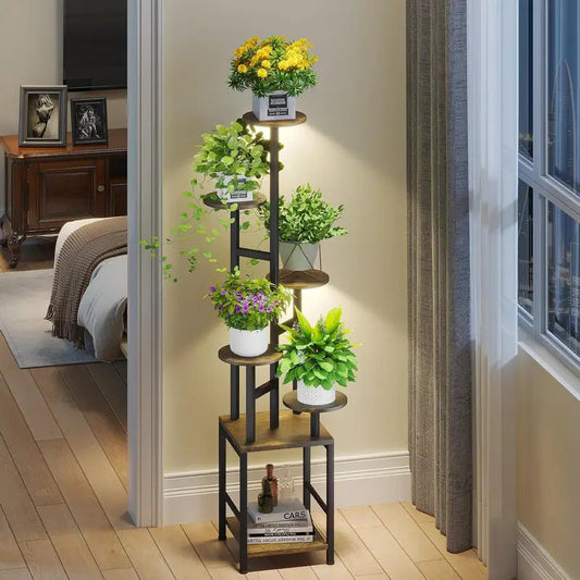 6 Tier Plant Stand Space Saving Indoor Garden Shelf - Image 1
