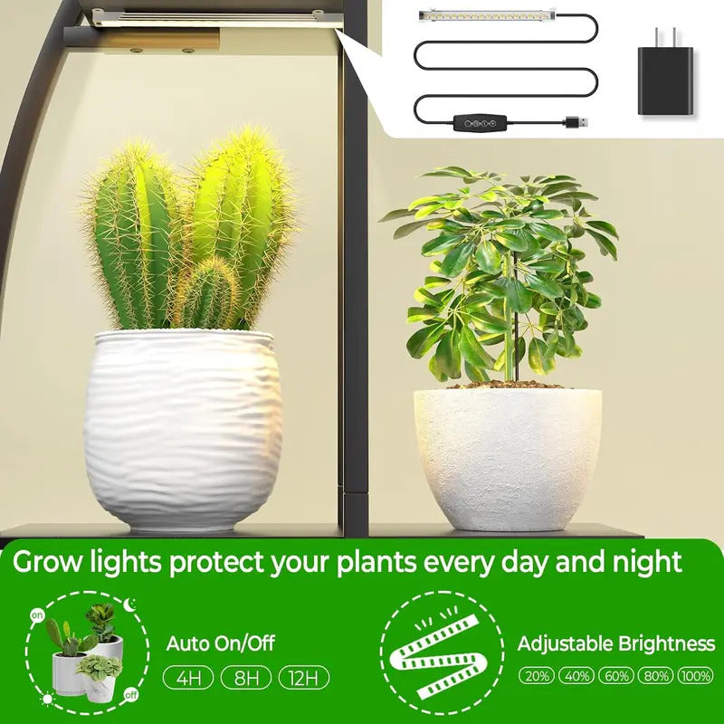 7 Tier Plant Stand With 6 Built in Grow Lights Shelving Rack - Image 5