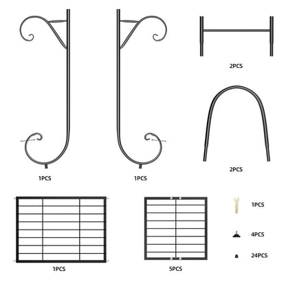 6 Tier Plant Stand Flower Anti rust Flower Pot Display Shelf Black - Image 3