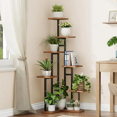 7 Tier Plant Stand With 6 Modular Wire Cubes Indoor Plant - Image 6