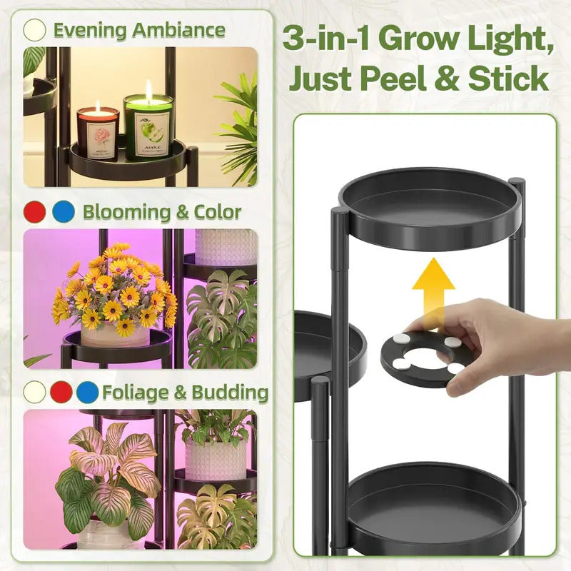 5 Tier Plant Stand Easy Assembly Folding Orchid Rack for Patio - Image 4