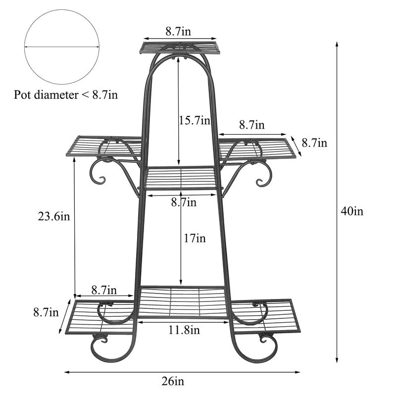 7 Tier Plant Stand Large Outdoor Multilayer Potted Planters Display - Image 6