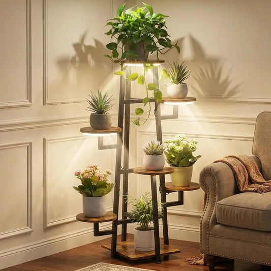 7 Tier Plant Stand Flower Shelf for Multiple Plants Vintage Design - Image 1