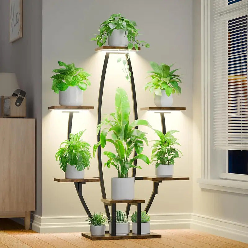 7 Tier Plant Stand with Grow Lights