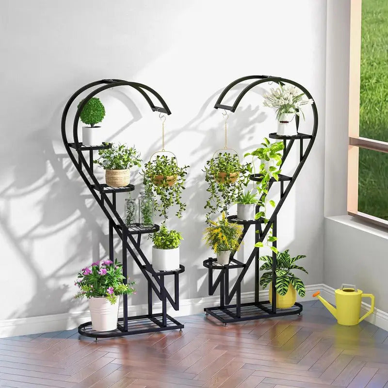 5 Tier Plant Stand 2 Pack Heart Shaped Plant Stand Indoor - Image 4