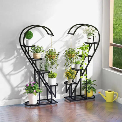 5 Tier Plant Stand 2 Pack Heart Shaped Plant Stand Indoor - Image 4