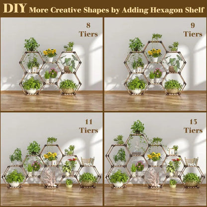 7 Tier Plant Stand Wooden Plant Stand for Indoor Outdoor Use - Image 6