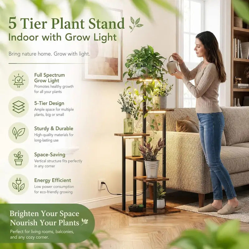 5 Tier Plant Stand Vintage Multi Layer Display Rack - Image 6